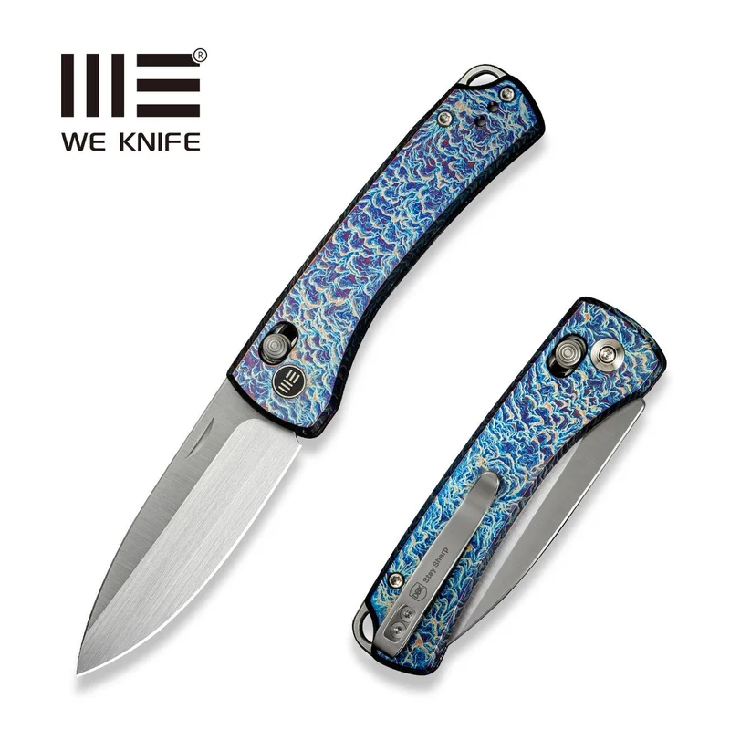 WEKNIFE Nightblade Crossbar Lock Knife Titanium Handle (2.98" CPM 20CV Blade) WE22046-4