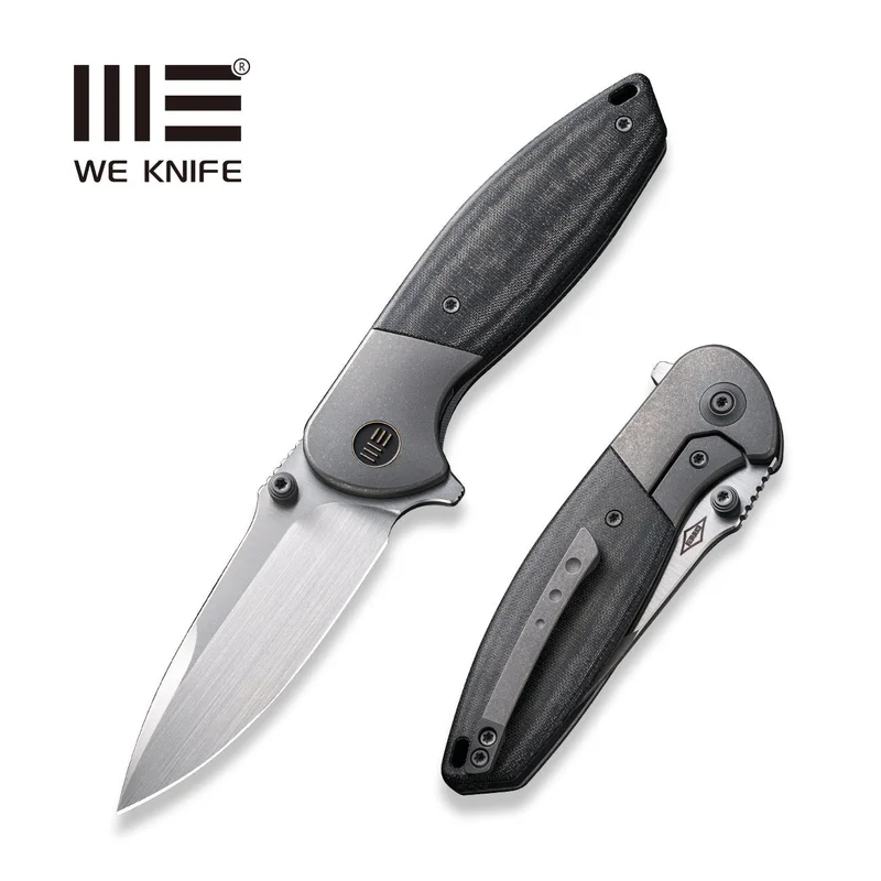 WEKNIFE Nitro Mini Flipper & Thumb Stud Knife Titanium & Micarta Handle (3.13" CPM 20CV Blade) WE22015-3