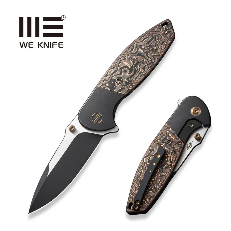 WEKNIFE Nitro OG Flipper & Thumb Stud Knife Titanium & Carbon Fiber Handle (3.75" CPM 20CV Blade) WE23035-2