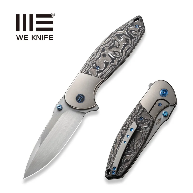 WEKNIFE Nitro OG Flipper & Thumb Stud Knife Titanium & Carbon Fiber Handle (3.75" CPM 20CV Blade) WE23035-3