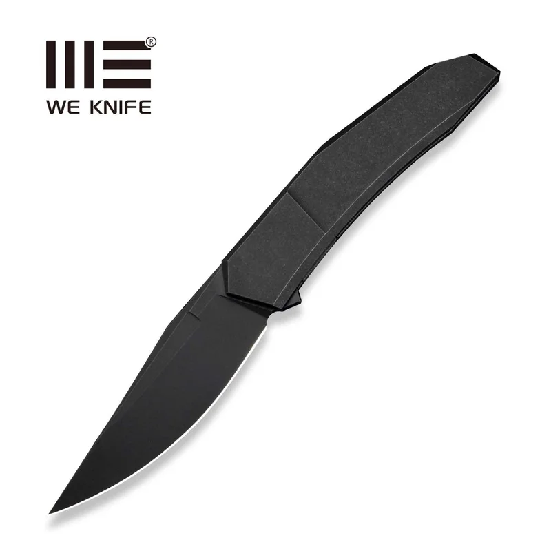 WEKNIFE Nivron Flipper Knife Black Titanium Handle (3.81" Black Stonewashed Bohler M390 Blade) WE24059 Sample2