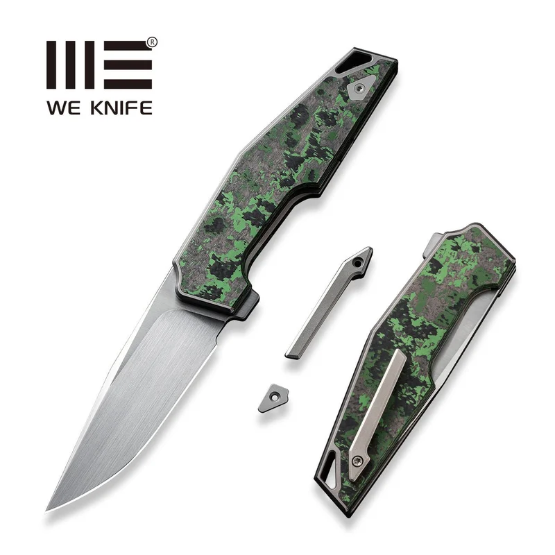 WEKNIFE OAO (One and Only) Flipper Knife Titanium & FatCarbon Fiber Handle (3.4" CPM 20CV Blade) WE23001-3