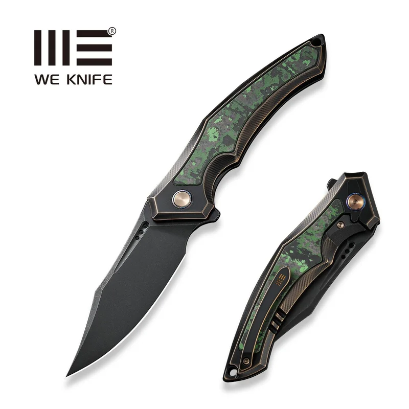 WEKNIFE Orpheus Flipper Knife Titanium & FatCarbon Fiber Handle (3.48" CPM 20CV Blade) WE23009-1