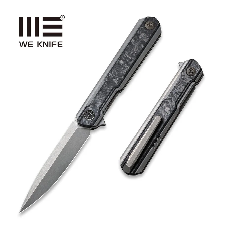 WEKNIFE Peer Flipper Knife Titanium & Carbon Fiber Handle (3.46" CPM 20CV Blade) 2015C
