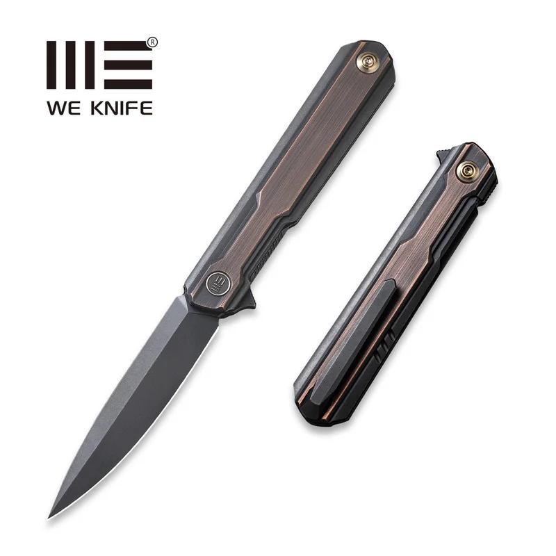 WEKNIFE Peer Flipper Knife Titanium & Copper Handle (3.46" CPM 20CV Blade) 2015F