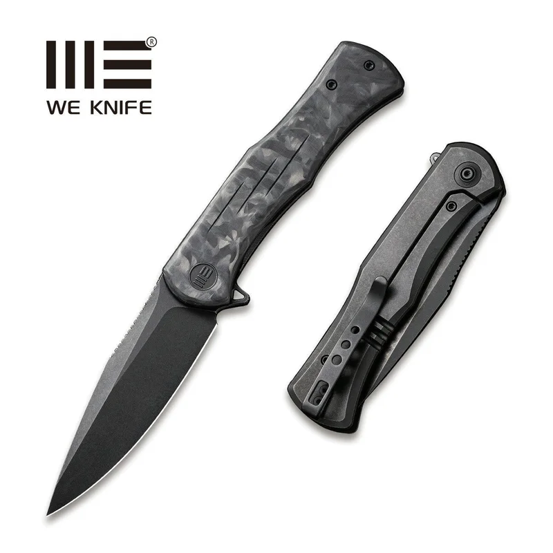 WEKNIFE Primoris Flipper Knife Titanium & Carbon Fiber Handle (3.47" CPM 20CV Blade) WE20047B-1