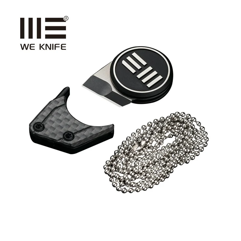 WEKNIFE Quark Fixed Blade Neck Knife Titanium & Carbon Fiber (0.47" M390 Blade) WE20021-2