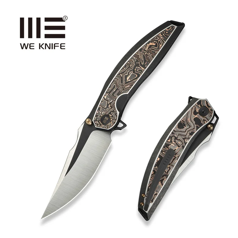WEKNIFE Quinseris Flipper & Thumb Stud Knife Titanium & Carbon Fiber Handle (3.96" M390 Blade) WE23093-1