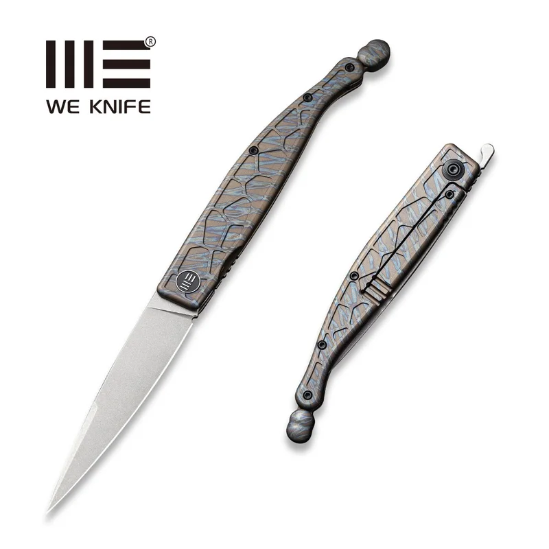 WEKNIFE Roman Front Flipper Knife Titanium Handle (3.95" CPM S35VN Blade) 2008D