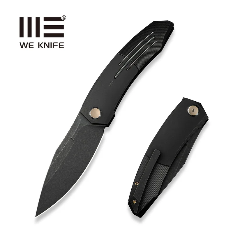 WEKNIFE Sine Wave Flipper Knife Titanium Handle (3.98" M390 Blade) WE23069B-1
