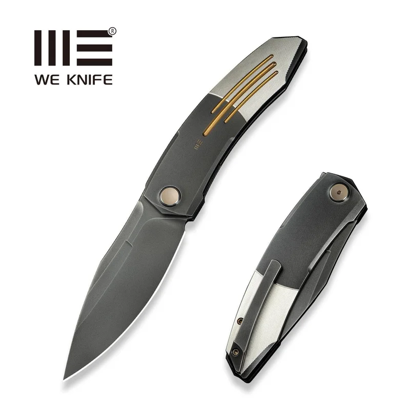 WEKNIFE Sine Wave Flipper Knife Titanium Handle (3.98" M390 Blade) WE23069B-3