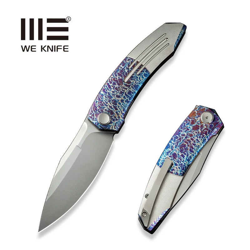 WEKNIFE Sine Wave Flipper Knife Titanium Handle (3.98" M390 Blade) WE23069B-4