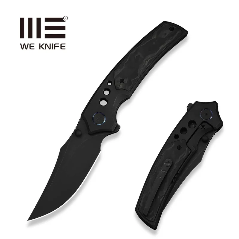 WEKNIFE Skynix Flipper & Thumb Stud Knife Titanium & Carbon Fiber Handle (3.7" M390 Blade) WE24087-1