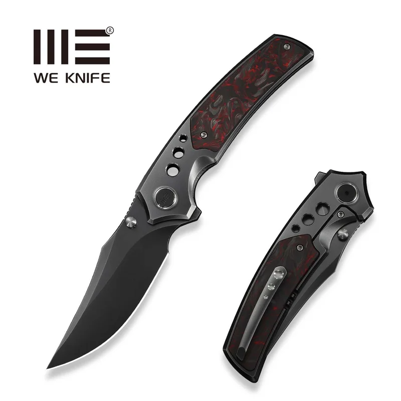 WEKNIFE Skynix Flipper & Thumb Stud Knife Titanium & Carbon Fiber Handle (3.7" M390 Blade) WE24087-4