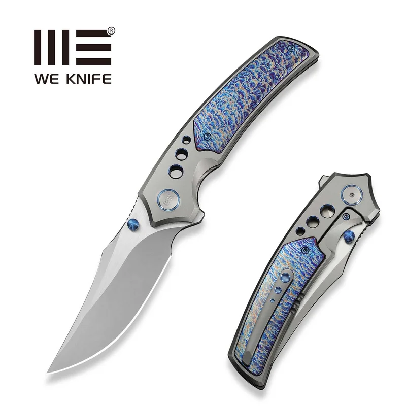 WEKNIFE Skynix Flipper & Thumb Stud Knife Titanium Handle (3.7" M390 Blade, Satin Flat) WE24087-2
