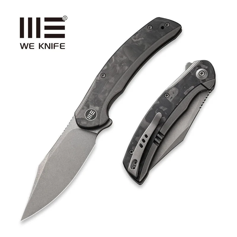 WEKNIFE Snick Flipper Knife Titanium & Carbon Fiber Handle (3.47" CPM 20CV Blade) WE19022F-2