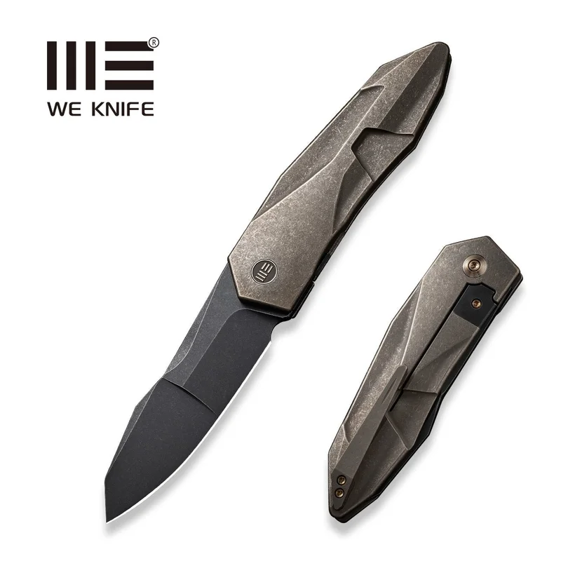 WEKNIFE Solid Flipper Knife Titanium Handle (3.88" CPM 20CV Blade) WE22028-3