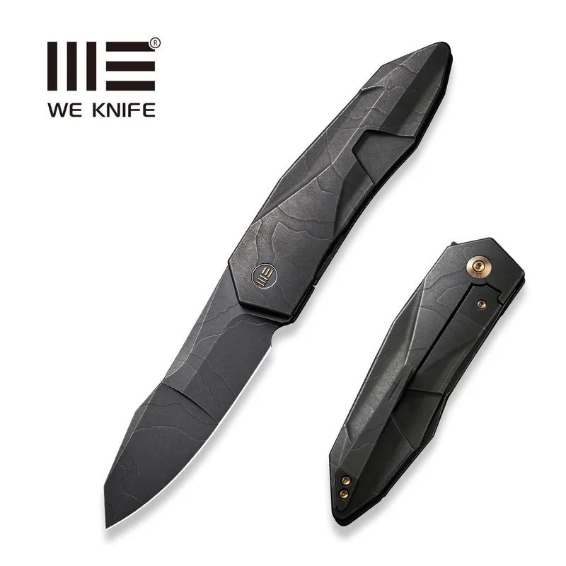 WEKNIFE Solid Flipper Knife Titanium Handle (3.88" CPM 20CV Blade) WE22028-5