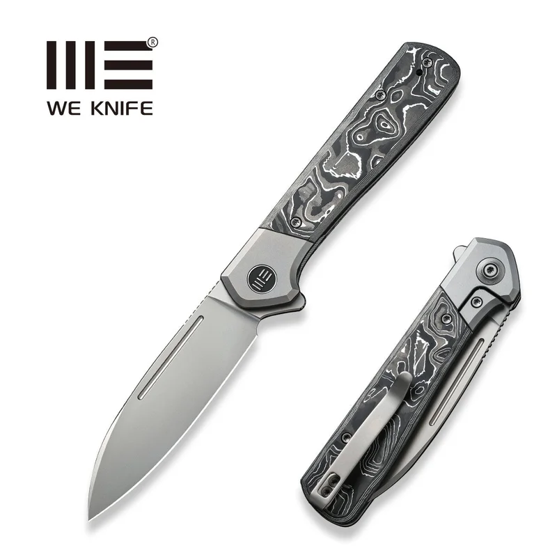 WEKNIFE Soothsayer Flipper Knife Titanium & Carbon Fiber Handle (3.48" CPM 20CV Blade) WE20050-3
