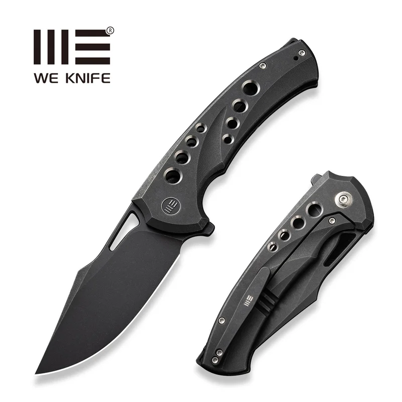 WEKNIFE Swiftfin Flipper & Thumb Hole Knife Titanium Handle (3.8" CPM 20CV Blade) WE23051-1
