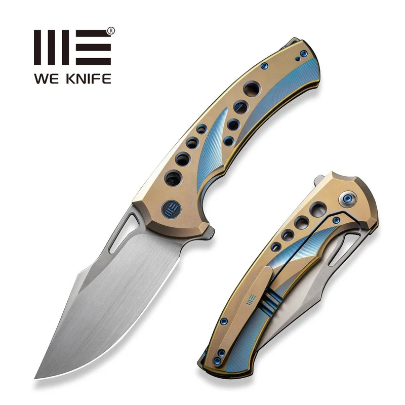 WEKNIFE Swiftfin Flipper & Thumb Hole Knife Titanium Handle (3.8" CPM 20CV Blade) WE23051-4