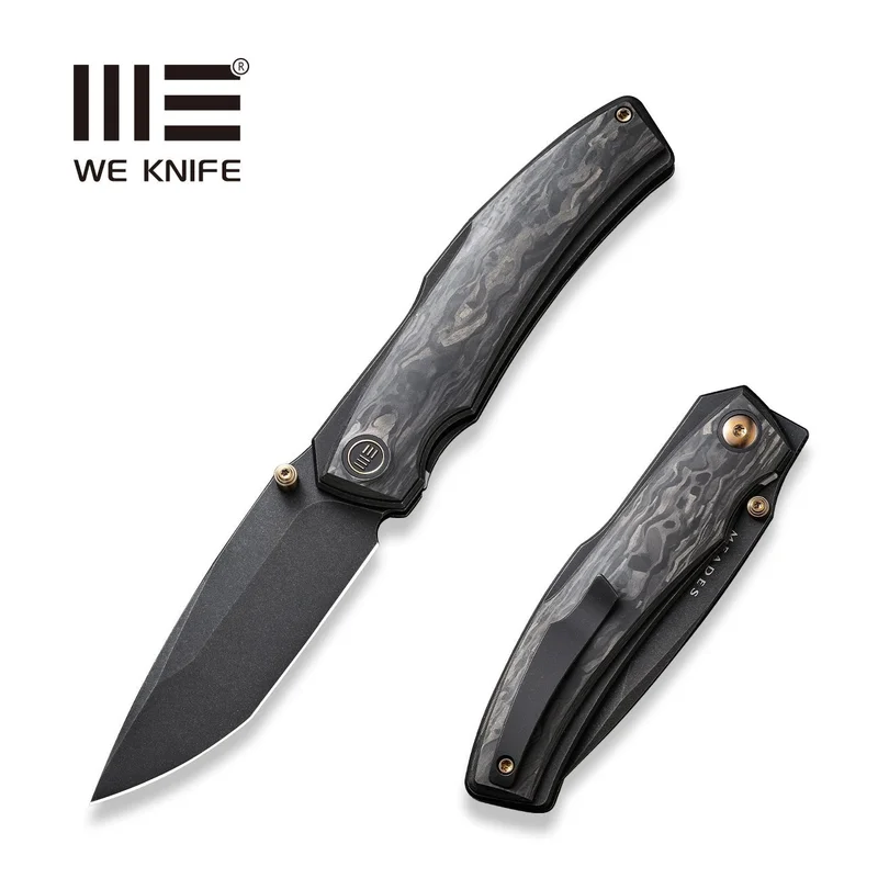 WEKNIFE Swordfin Front Flipper & Thumb Stud Knife Carbon Fiber Handle (3.28" CPM 20CV Blade) WE23067-2