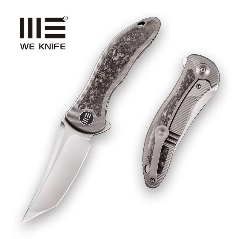WEKNIFE Synergy2 Flipper Knife Titanium & Carbon Fiber Handle (3.49" M390 Blade) 912CF-B