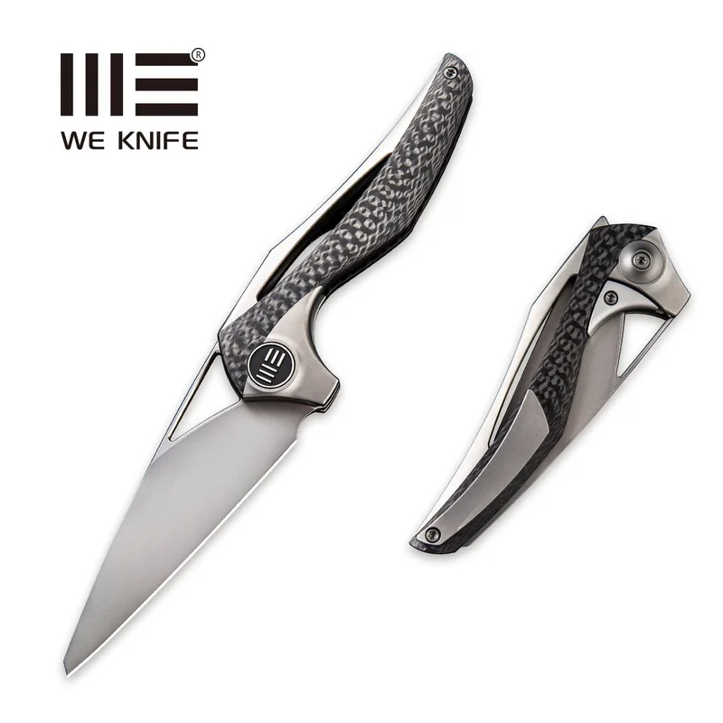 WEKNIFE ternA Flipper & Thumb Hole Knife Titanium & Carbon Fiber Handle (3.28" M390 Blade) 918A