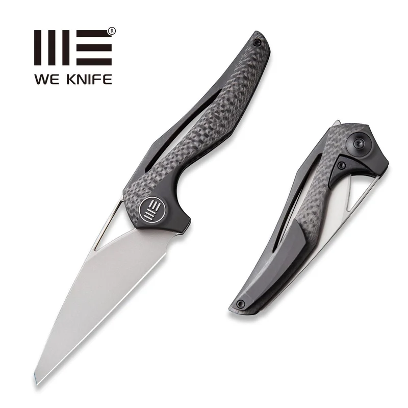 WEKNIFE ternA Flipper & Thumb Hole Knife Titanium & Carbon Fiber Handle (3.28" M390 Blade) 918D