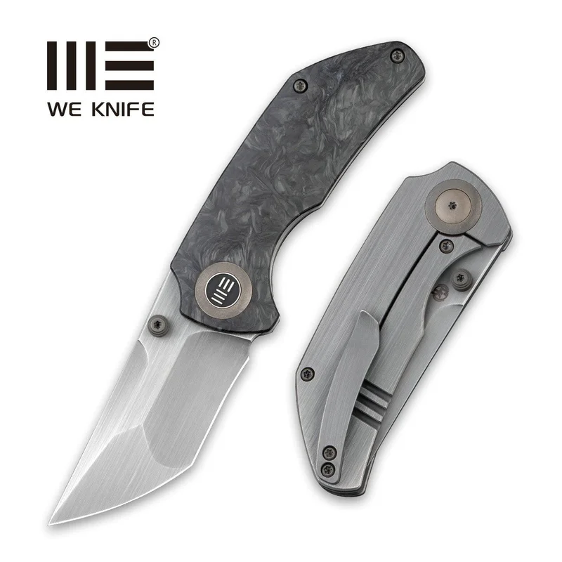 WEKNIFE Thug Thumb Stud Knife Titanium & Carbon Fiber Handle (2.69" CPM 20CV Blade) 2103C