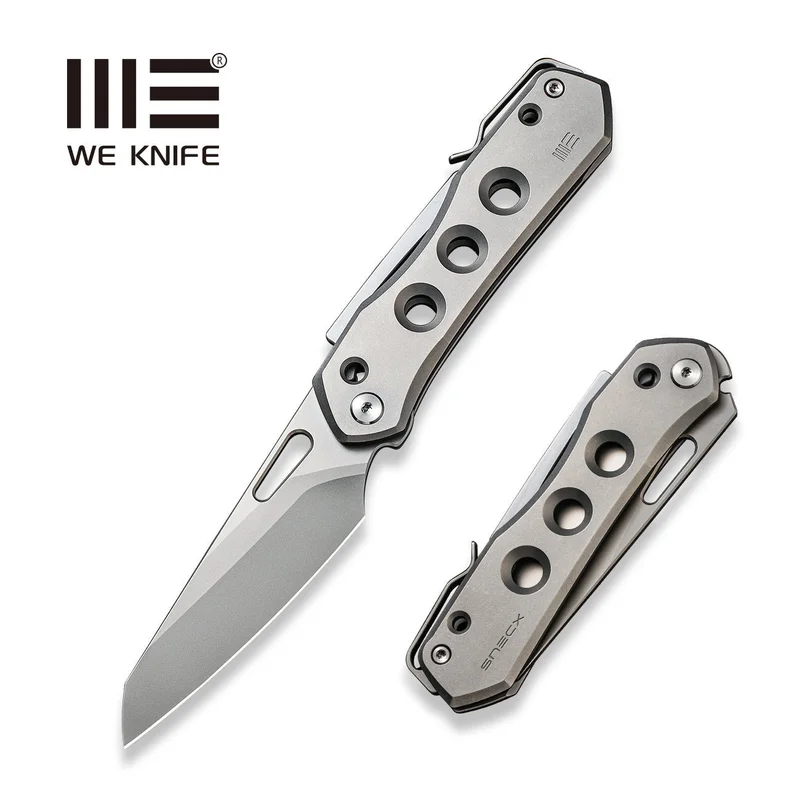 WEKNIFE Vision R Manual Thumb & Thumb Hole & Superlock Knife Titanium Handle (3.54" CPM 20CV Blade) WE21031-1