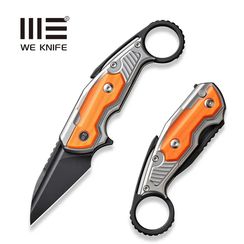 WEKNIFE Yardbird Flipper & Button Lock Knife Titanium & G10 Handle (2.44" CPM 20CV Blade) WE22021-1
