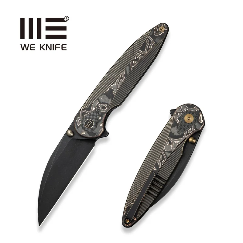 WEKNIFE Zenthra Flipper & Thumb Stud Knife Titanium & Carbon Fiber Handle (3.3" M390 Blade) WE24021C-3