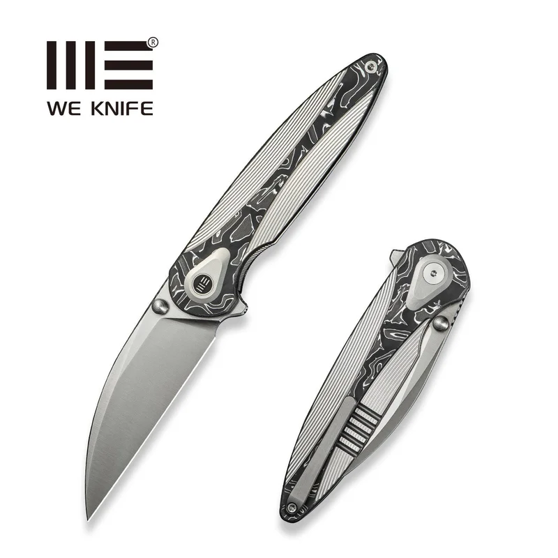 WEKNIFE Zenthra Flipper & Thumb Stud Knife Titanium & Carbon Fiber Handle (3.3" M390 Blade) WE24021C-4