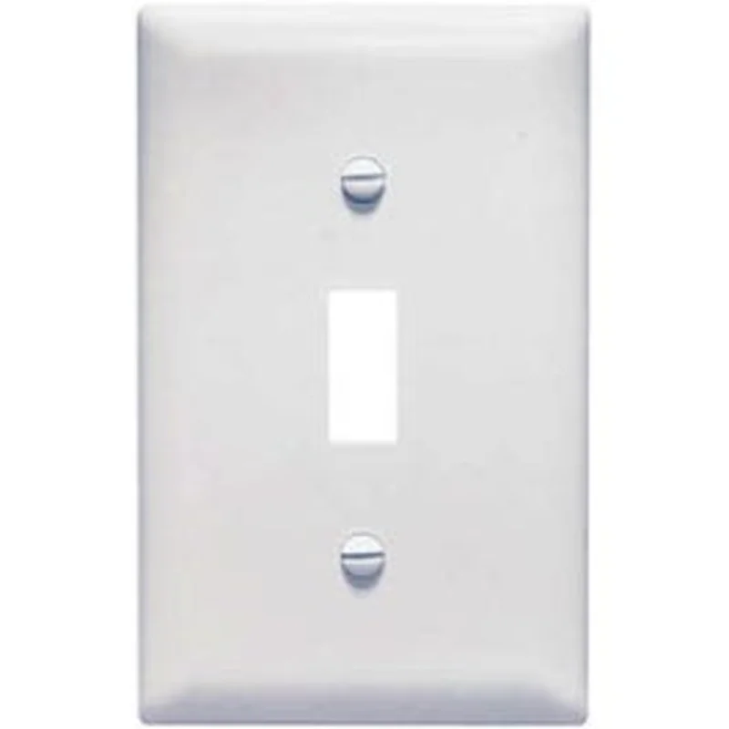 White 1-Toggle Nylon Wall Plate