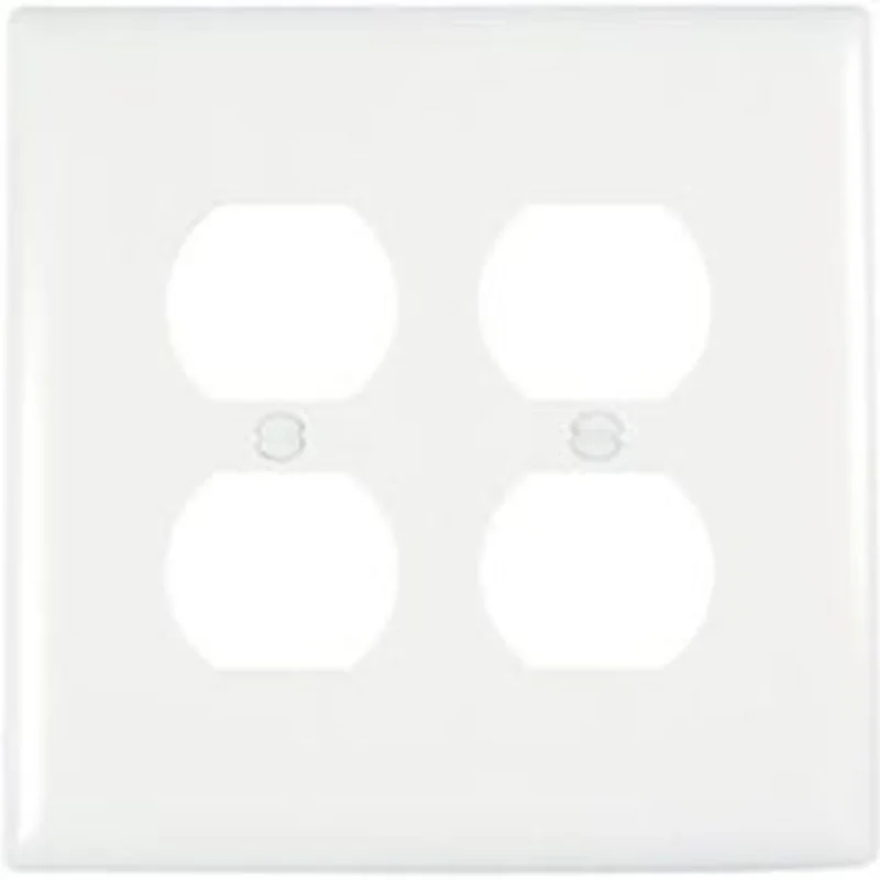 White Double Duplex Nylon Wall Plate